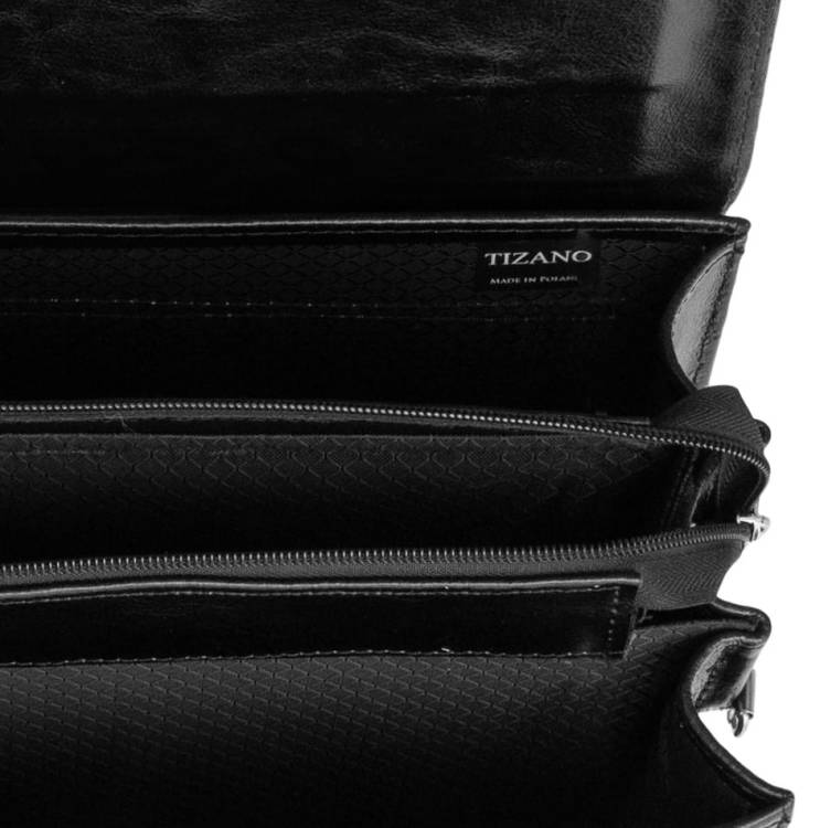 Teczka męska skórzana Tizano TS17 czarna