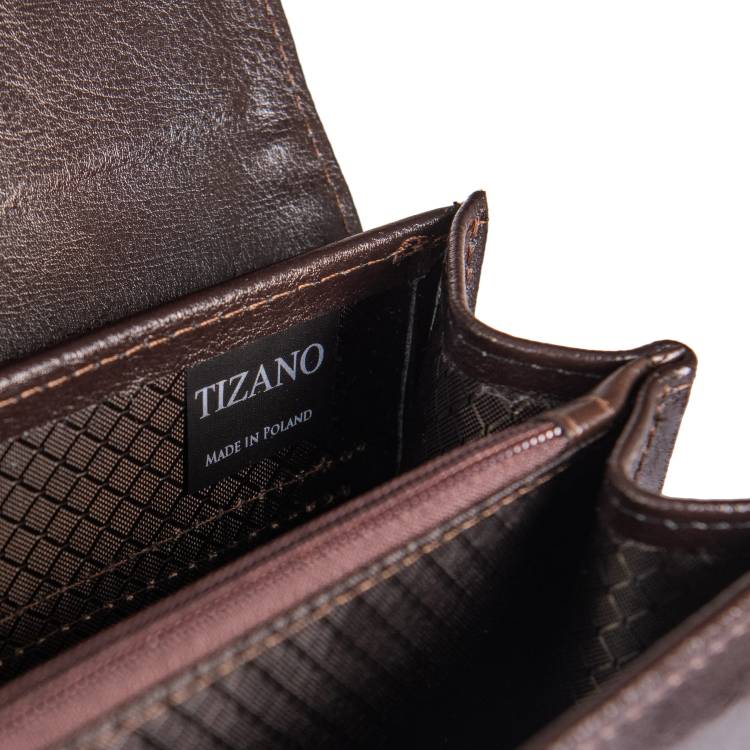 Teczka męska skórzana Tizano TS17 czekolada