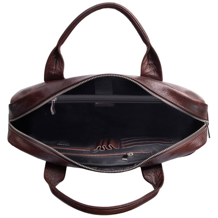 Torba męska skórzana Tizano TM03 czekolada