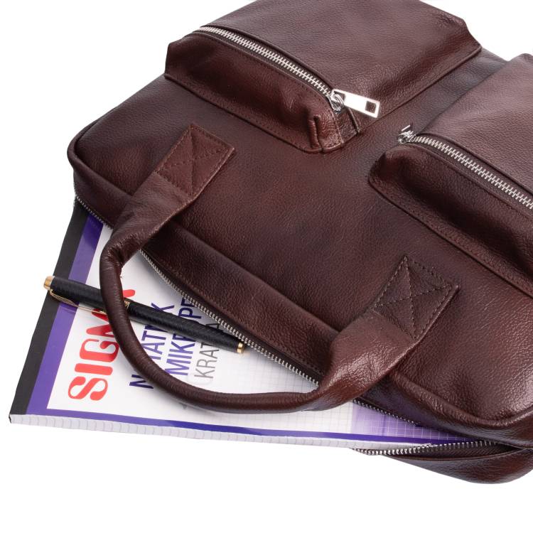 Torba męska skórzana Tizano TM03 czekolada