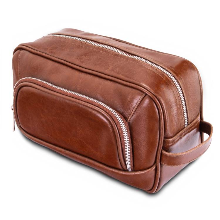 Kosmetyczka skórzana Tizano KM4 brąz