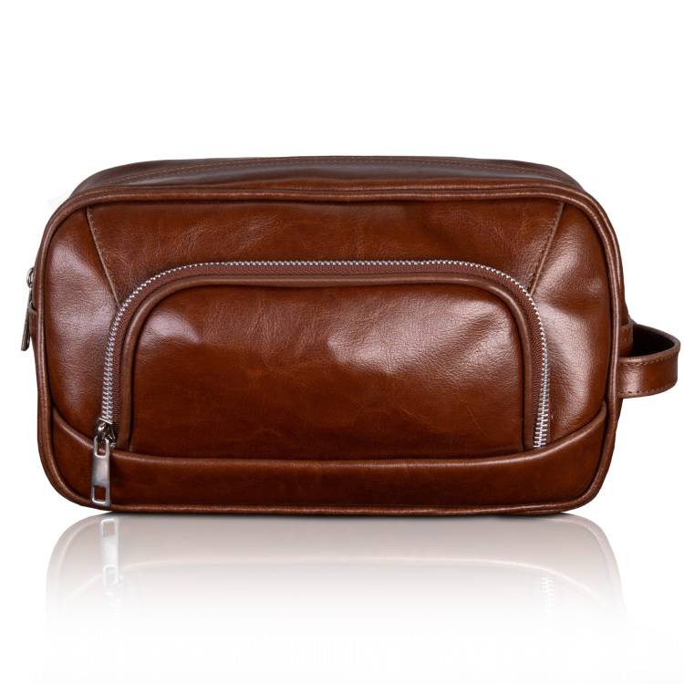 Kosmetyczka skórzana Tizano KM4 brąz