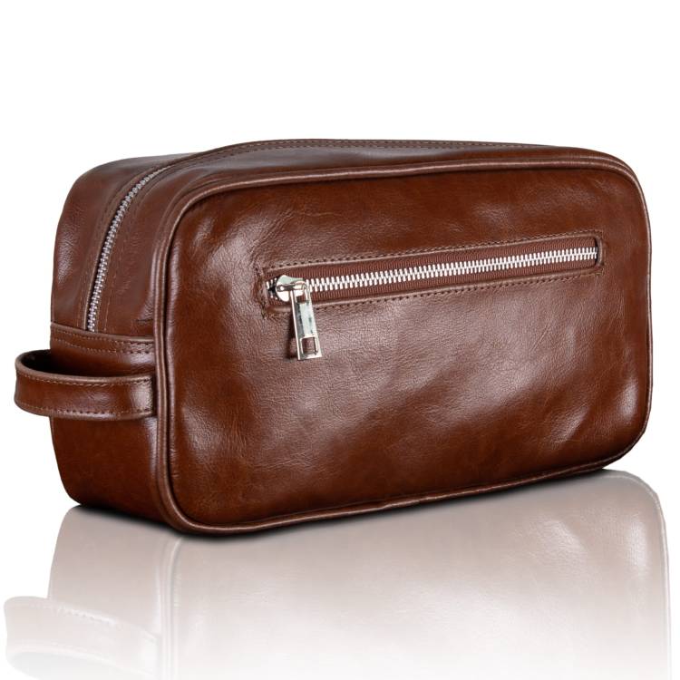 Kosmetyczka skórzana Tizano KM4 brąz