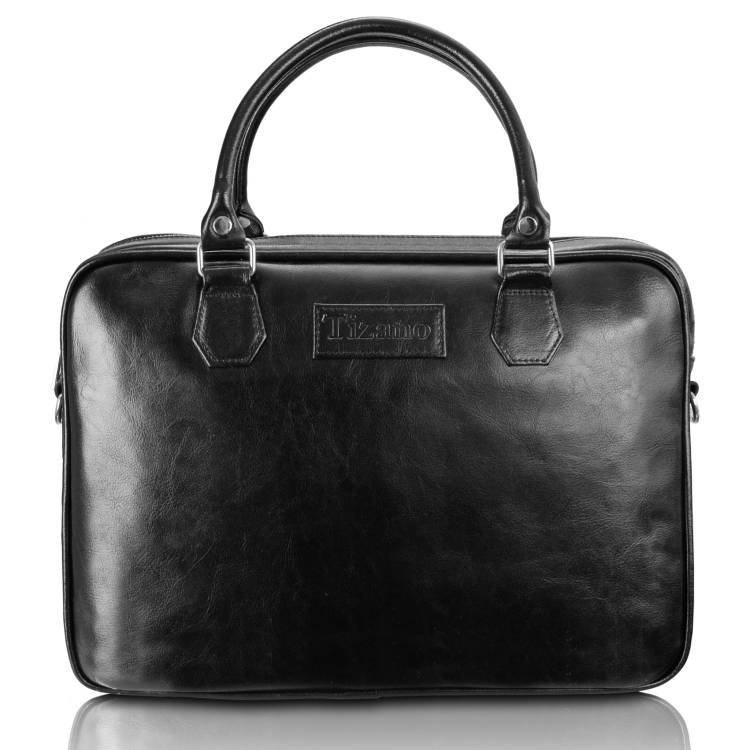 Torba skórzana Tizano TM05 czarna