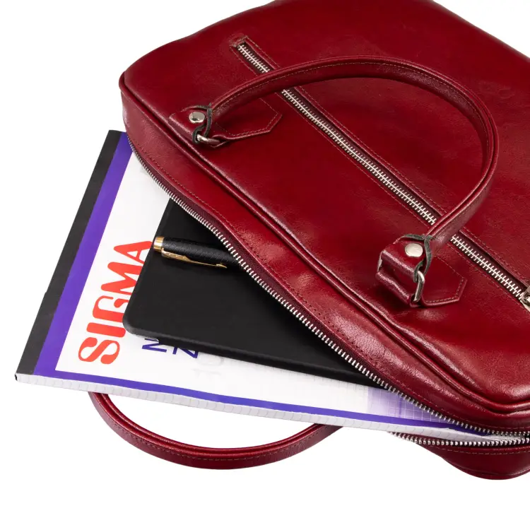 Torba skórzana Tizano TM05 bordo