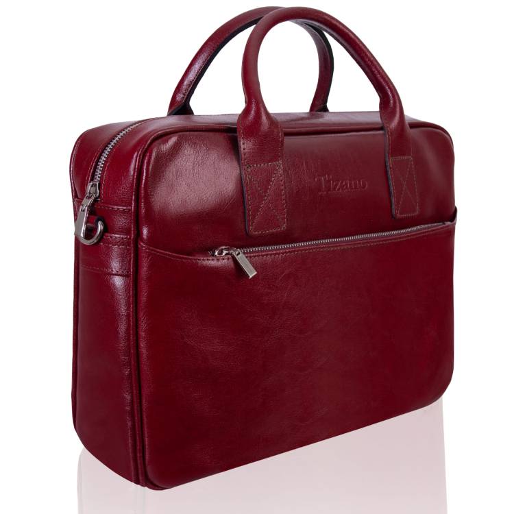 Torba męska skórzana Tizano TM06 bordo