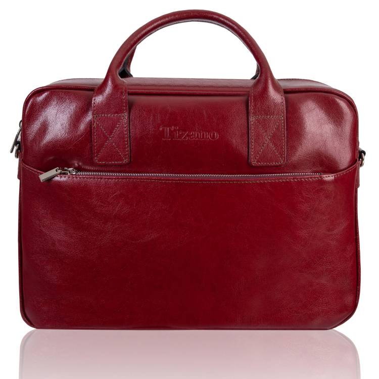 Torba męska skórzana Tizano TM06 bordo
