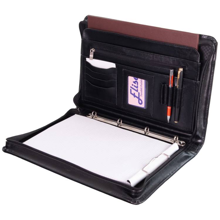 Aktówka skórzana Tizano BWS17 czarna