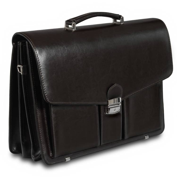 Teczka męska skórzana Tizano TS02 czekolada