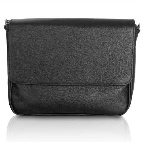 Torba męska Tizano TM17 czarna skóra naturalna