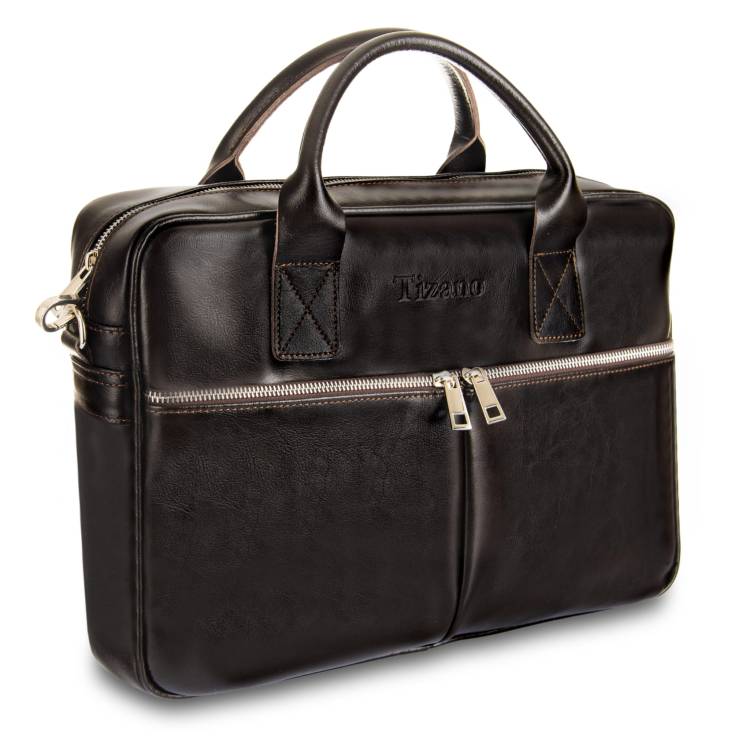 Torba męska skórzana Tizano TM11 czekolada