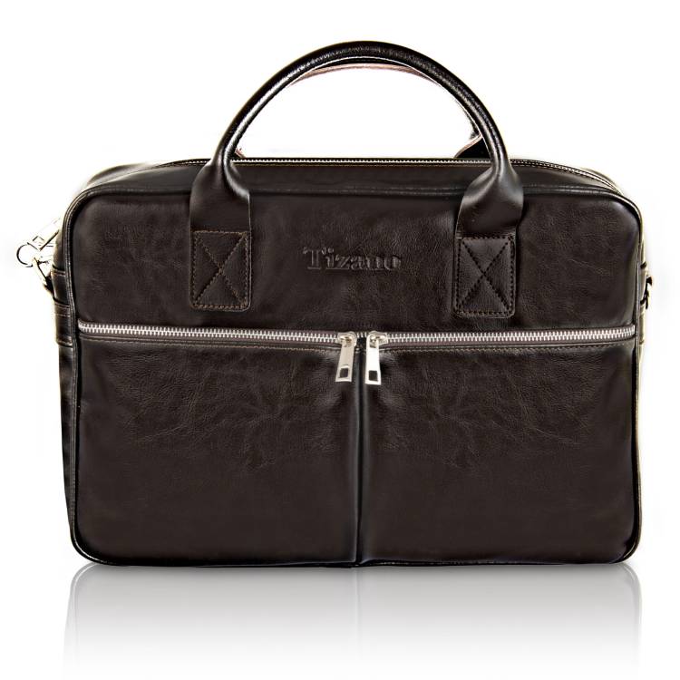 Torba męska skórzana Tizano TM11 czekolada