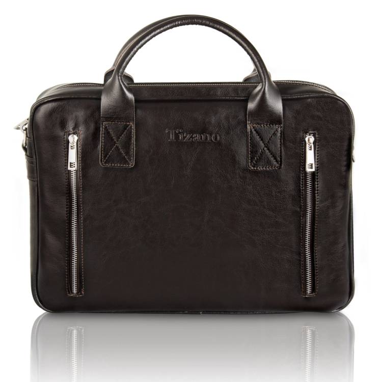 Torba męska skórzana Tizano TM08 czekolada