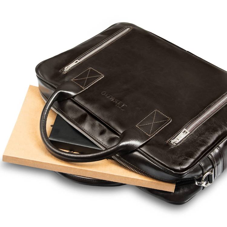 Torba męska skórzana Tizano TM08 czekolada