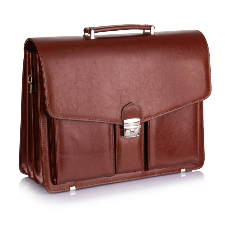 Teczka męska skórzana Tizano TS02 brąz