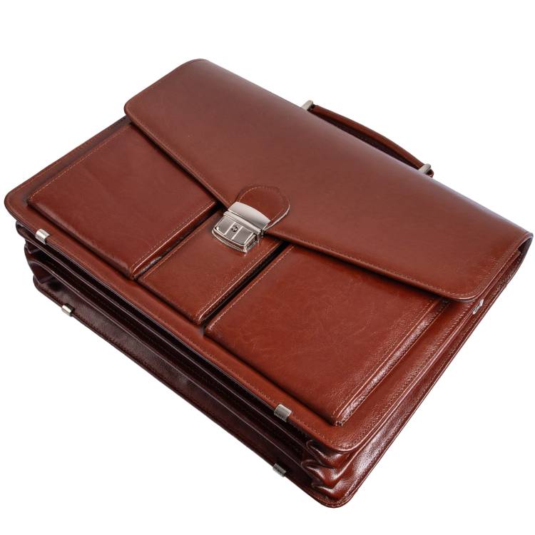 Teczka męska skórzana Tizano TS02 brąz