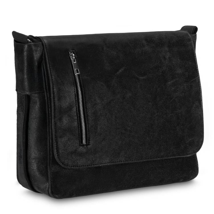 Torba męska skóra naturalna Tizano TM16 czarna krek