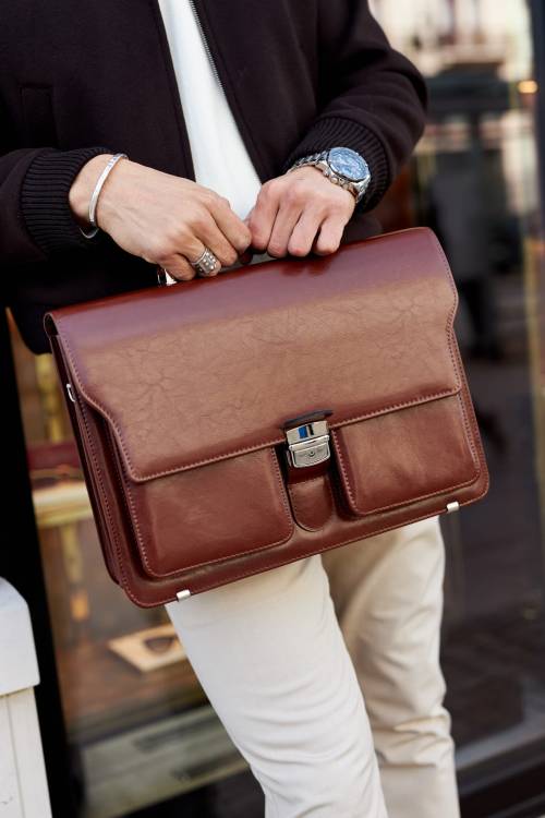 Teczka skórzana Tizano TS18 brązowa