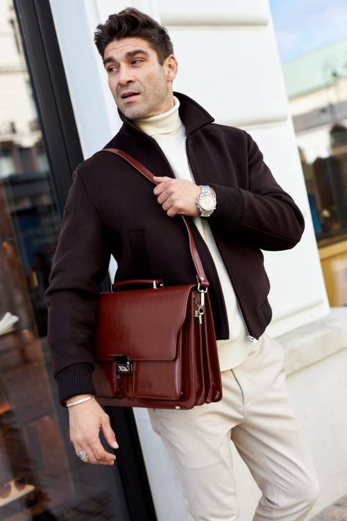 Teczka skórzana Tizano TS18 brązowa