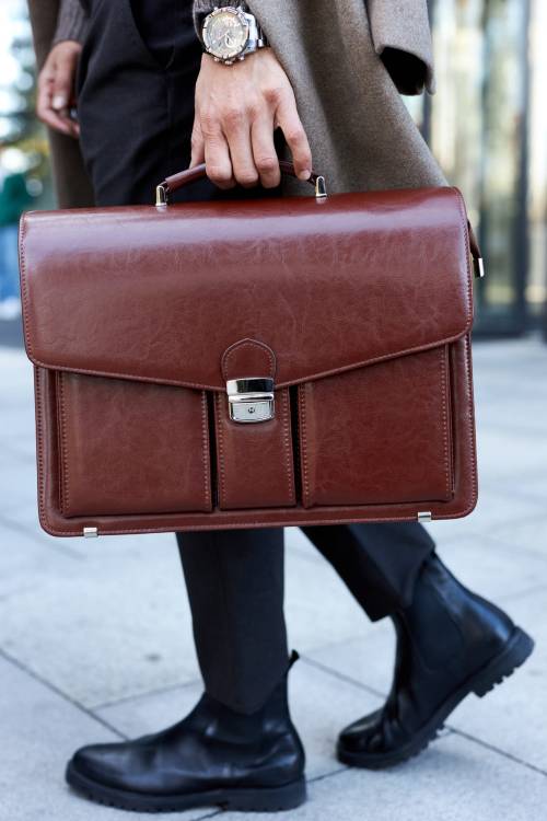 Teczka męska skórzana Tizano TS02 brąz