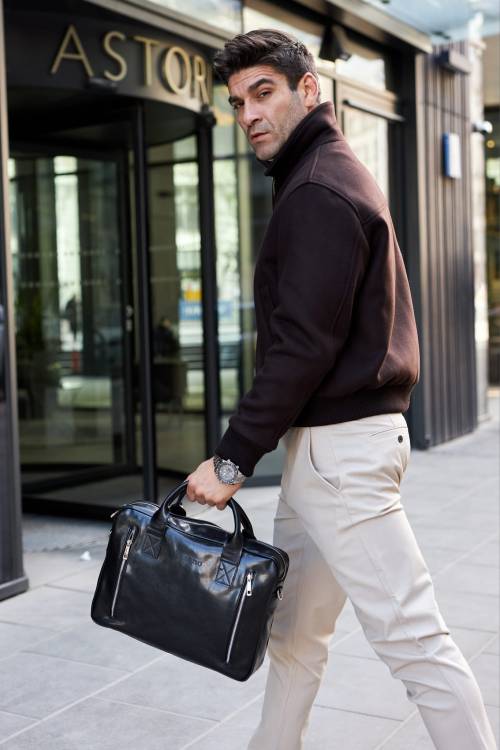 Torba męska skórzana Tizano TM08 czarna