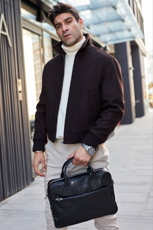 Torba męska skórzana Tizano TM06 czarna