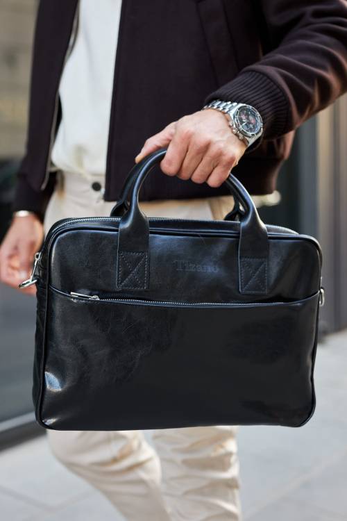 Torba męska skórzana Tizano TM06 czarna