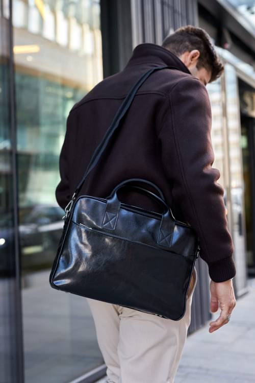 Torba męska skórzana Tizano TM06 czarna