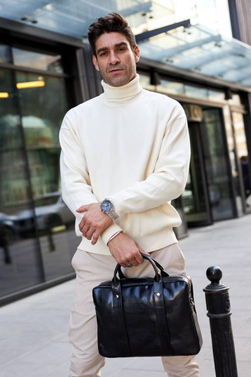 Torba męska skórzana Tizano TM07 czarna