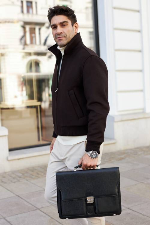 Teczka skórzana Tizano TS18 czarna