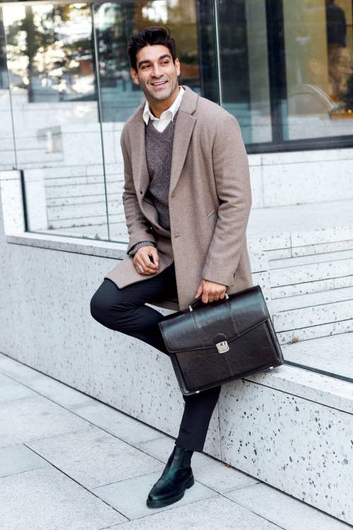 Teczka męska skórzana Tizano TS17 czekolada