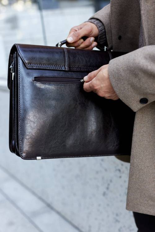 Teczka męska skórzana Tizano TS17 czekolada