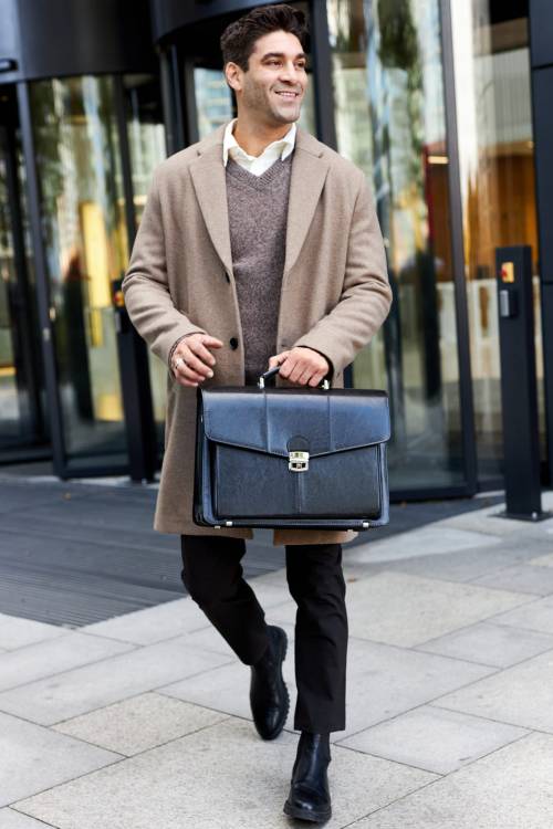 Teczka męska skórzana Tizano TS17 czarna