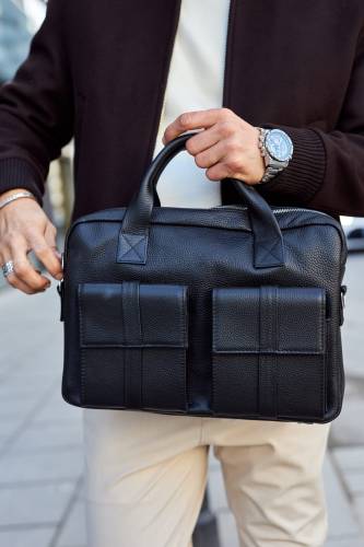 Torba męska skórzana Tizano TM04 czarna