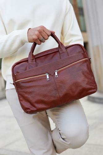 Torba męska skórzana Tizano TM01 brąz cieniowany