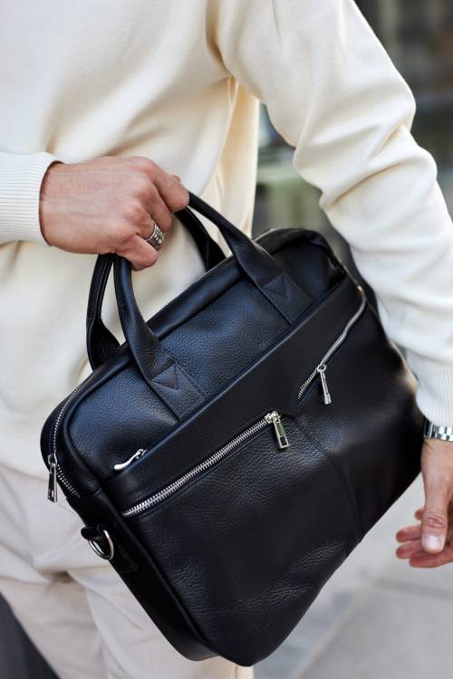 Torba męska skórzana Tizano TM01 czarna