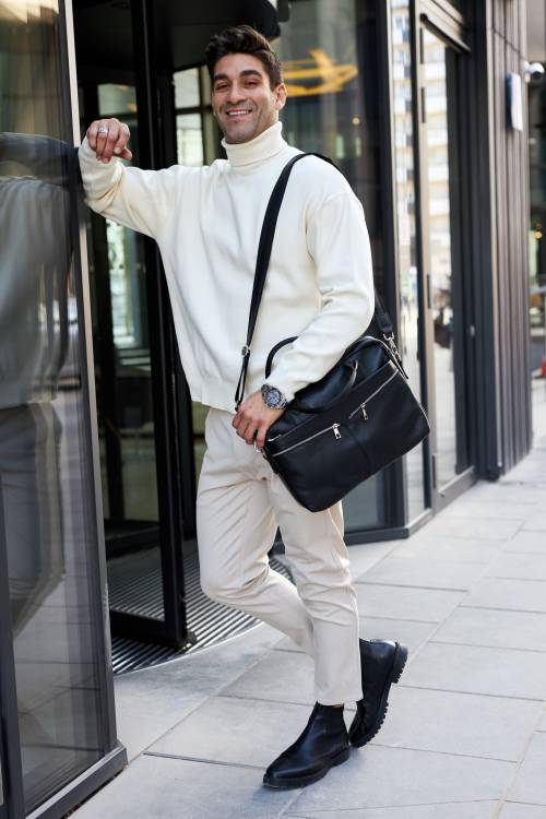 Torba męska skórzana Tizano TM01 czarna