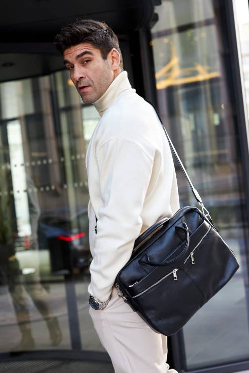 Torba męska skórzana Tizano TM01 czarna