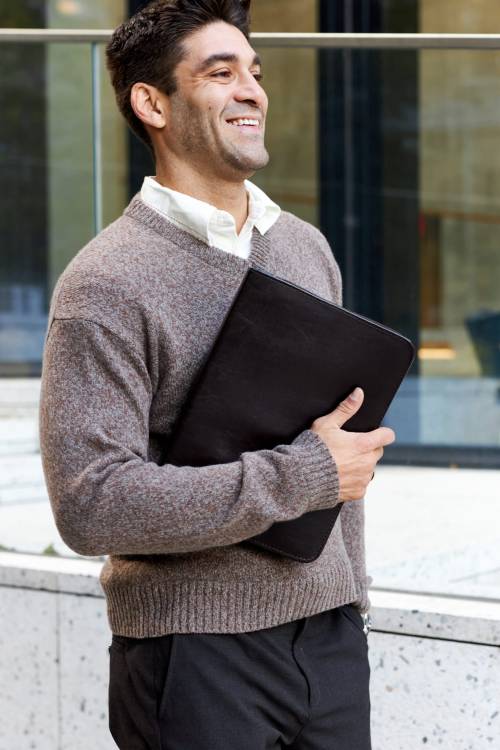 Aktówka skórzana Tizano BWS01 czekolada