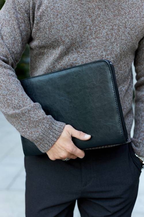 Aktówka skórzana Tizano BWS01 czarna