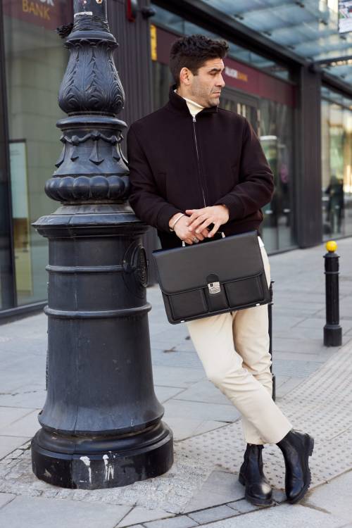 Teczka męska do pracy Tizano T10 czarna