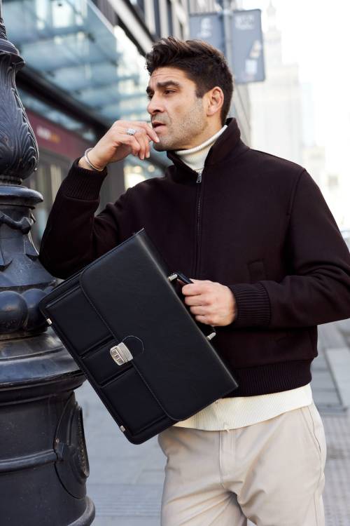 Teczka męska do pracy Tizano T10 czarna