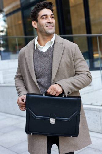 Pojemna męska aktówka Tizano T01 czarna