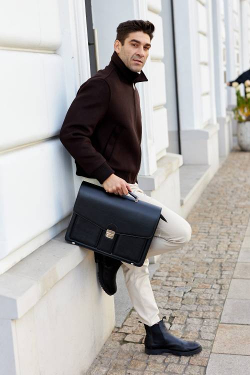 Duża teczka męska Tizano T02 czarna