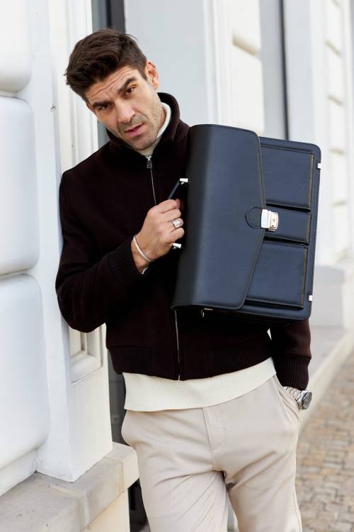 Duża teczka męska Tizano T02 czarna