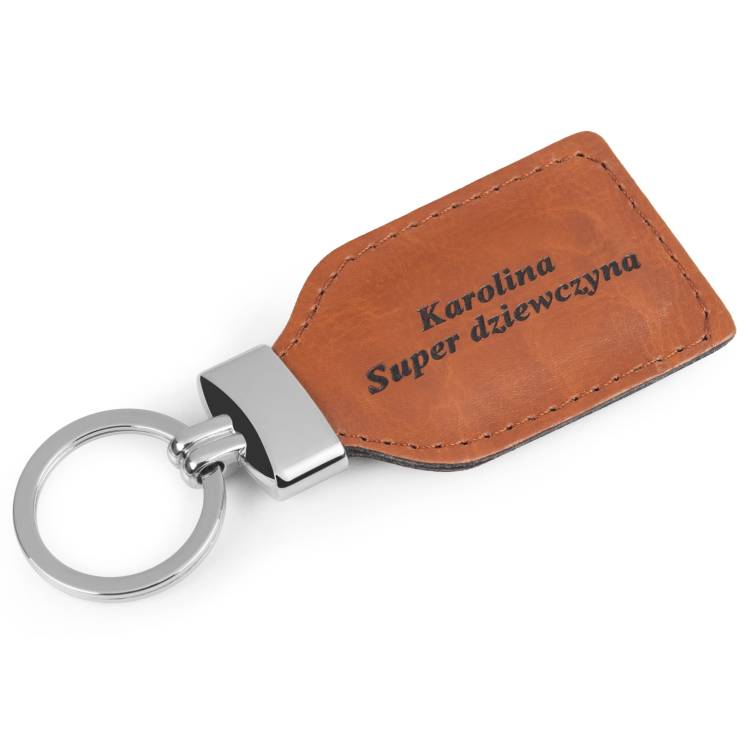 Brelok ze skóry naturalnej z grawerem