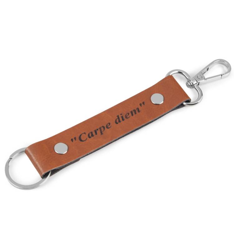Brelok ze skóry naturalnej z grawerem