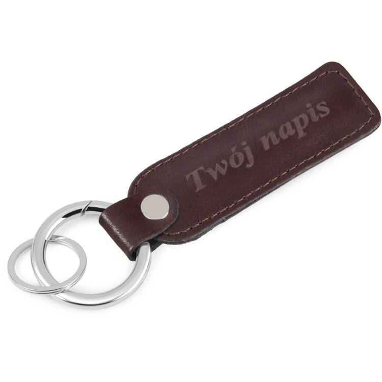 Brelok ze skóry naturalnej z grawerem