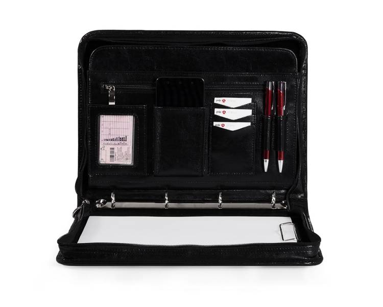 Aktówka skórzana Tizano BWS01 czarna