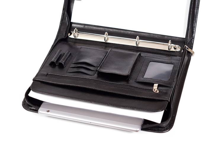 Aktówka skórzana Tizano BWS01 czarna